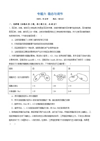 新高考生物二轮复习讲练测专题六 稳态与调节（测试）（2份，原卷版+解析版）