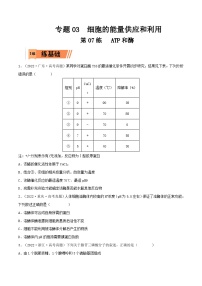 新高考生物一轮复习小题多练第07练 ATP和酶（2份，原卷版+解析版）