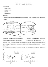 新高考生物二轮复习专题训练专题一 分子与细胞（综合题特训）（2份，原卷版+解析版）