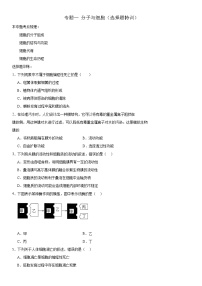 新高考生物二轮复习专题训练专题一 分子与细胞（选择题特训）（2份，原卷版+解析版）