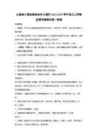 云南省大理白族自治州大理市2024-2025学年高三上学期区域性规模化统一生物检测（解析版）