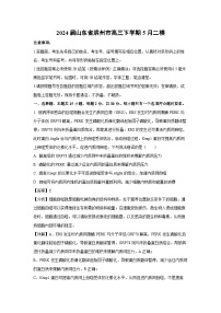 2024届山东省滨州市高三下学期5月二模生物试卷（解析版）