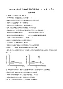 2024-2025学年江苏省南通市海门中学高二（上）第一次月考生物试卷（含答案）