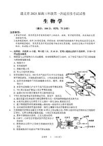 贵州省遵义市2024-2025学年高三上学期9月第一次适应性考试（一模）生物试题