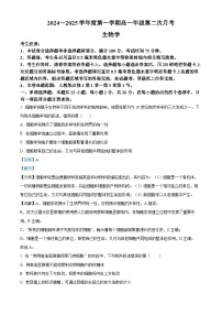 河北省沧州市四县联考2024-2025学年高一上学期10月月考生物试题（Word版附解析）