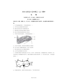 2024北京五十五中高三上学期期中生物试卷及答案