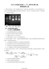 2024北京重点校高二（下）期中真题生物汇编：植物细胞工程