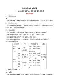 专题2 细胞的结构与功能（练习）--2025年高考生物二轮复习易错重难提升专题（含解析 ）