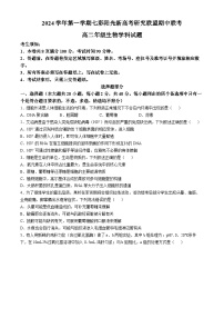 浙江省七彩阳光新高考研究联盟2024-2025学年高二上学期11月期中生物试卷（Word版附答案）