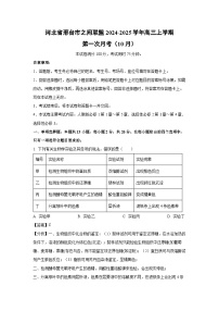 河北省邢台市之间联盟2024-2025学年高三上学期第一次月考（10月）生物试卷（解析版）