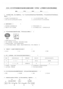 2024～2025学年新疆和田地区墨玉县墨玉县第一中学高一上学期期中生物试卷[原题+解析版]