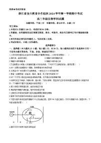 浙江省金兰教育合作组织2024-2025学年高二上学期期中考试生物试卷（Word版附答案）