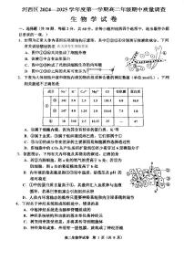 天津市河西区2024-2025学年高二上学期期中生物试卷