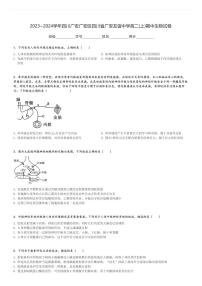 2023～2024学年四川广安广安区四川省广安友谊中学高二(上)期中生物试卷[原题+解析]