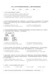 2024～2025学年安徽池州贵池区高二(上)期中生物试卷(检测)[原题+解析]