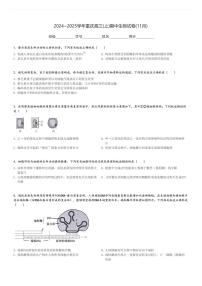 2024～2025学年重庆高三(上)期中生物试卷(11月)[原题+解析]