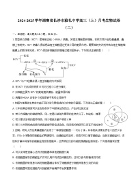 2024-2025学年湖南省长沙市雅礼中学高三（上）月考生物学试卷（二）（含答案）