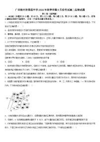 广西钦州市第四中学2024-2025学年高二上学期9月月考生物试题