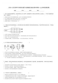 2024～2025学年10月四川遂宁大英县四川省大英中学高一(上)月考生物试卷[原题+解析]