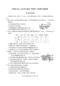 天津市河西区2024-2025学年高二上学期期中考试生物试卷（Word版附答案）