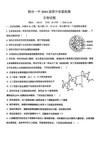 山东省淄博市桓台第一中学2024-2025高一上学期期中考试生物试卷