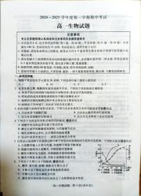 江苏省徐州市2024-2025学年高一上学期11月期中考试生物试题