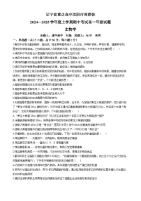 辽宁省沈阳市郊联体2024-2025学年高一上学期11月期中考试生物试卷（Word版附答案）