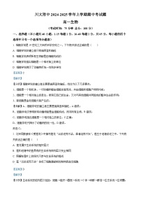 四川省成都市第十二中学（四川大学附属中学）2024-2025学年高一上学期11月期中生物试卷（Word版附解析）