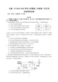 云南省玉溪市第一中学2024～2025学年高二(上)第一次月考生物试卷(含答案)