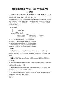 福建省莆田市锦江中学2024-2025学年高三上学期11月期中生物试卷（解析版）