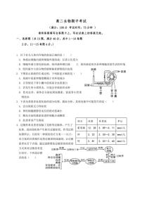 2024～2025学年福建省厦门市湖滨中学高二(上)期中生物试卷(含答案)