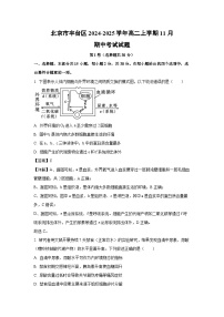 2024-2025学年北京市丰台区高二(上)11月期中生物试卷(解析版)