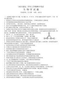 黑龙江省牡丹江市第一高级中学2024～2025学年高二(上)期中生物试卷(含答案)