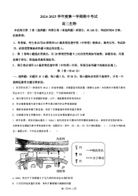 【山东卷】.山东省青岛市四区县（黄岛）2024-2025学年高三上学期期中学业水平检测考试（11.6-11.8）生物试卷