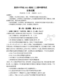 四川省遂宁市射洪市四川省射洪中学校2024-2025学年高二上学期11月期中生物试题