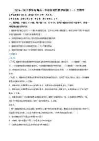 2025海南省高一上学期11月期中考试生物含解析