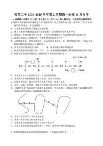 2024～2025学年江西省南昌市东湖区南昌市第二中学高一(上)11月月考生物试卷(含答案)