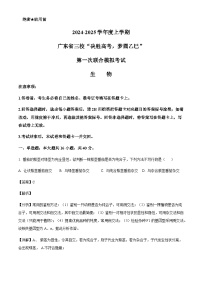 广东省佛山市三校2024-2025学年高三上学期第一次联合模拟考试生物试题含答案