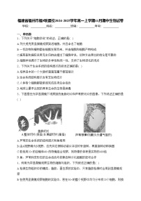 福建省福州市福9联盟校2024-2025学年高一上学期11月期中生物试卷(含答案)