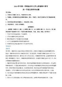 浙江省温州市环大罗山联盟2024-2025学年高一上学期期中联考生物试题（Word版附解析）