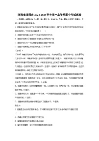 2024~2025学年河南省洛阳市高一(上)期中考试生物试卷(解析版)