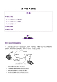 2025年新高考生物一轮复习第9单元生物与环境第36讲人与环境(练习)(学生版+教师版)