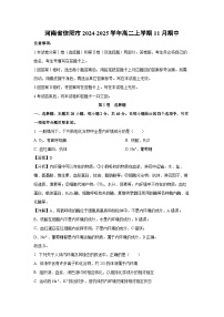 河南省信阳市2024-2025学年高二(上)11月期中生物试卷（解析版）