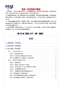 第08讲 酶和ATP（第一课时）（讲义）-2025年高考生物一轮复习课件+讲义+专练（新教材新高考）