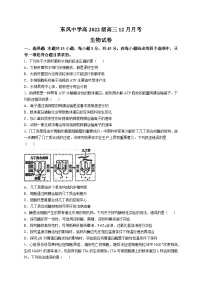 四川省南充市阆中东风学校2024-2025学年高三上学期12月月考生物试题（Word版附答案）