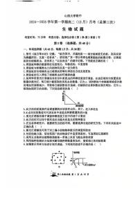 山西省山西大学附属中学校2024-2025学年高二上学期12月月考生物试题