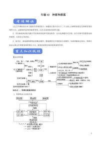 《高中知识清单》生物（专题）-专题12 种群和群落（讲）（原卷+解析版）