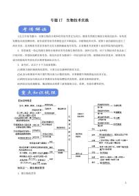 《高中知识清单》生物（专题）-专题17 生物技术实践（讲）（原卷+解析版）