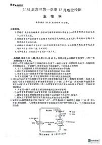 河南省名校联盟2024-2025学年上学期高三12月联考生物试题