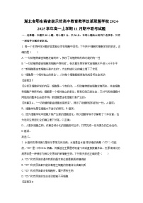 湖北省鄂东南省级示范高中教育教学改革联盟学校2024-2025学年高一（上）11月期中联考生物试卷（解析版）